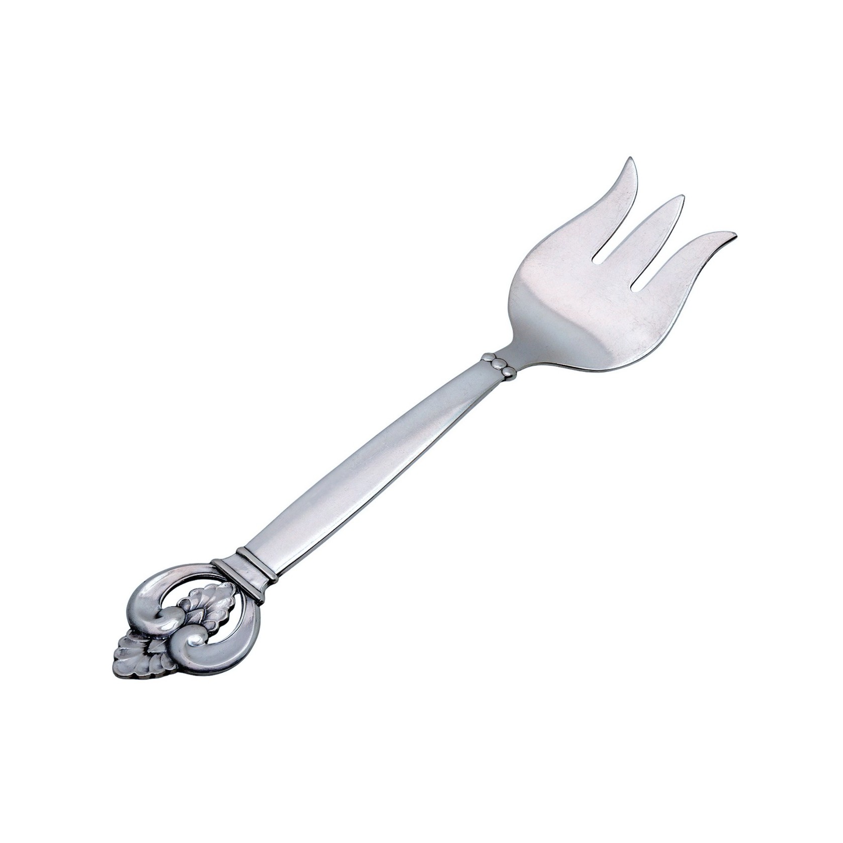 Skandinavische Silber Serviergabel – Algot Christian Enevoldsen, Copenhagen