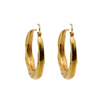 Klassische Gelbgold Creolen 14kt 585 Gold