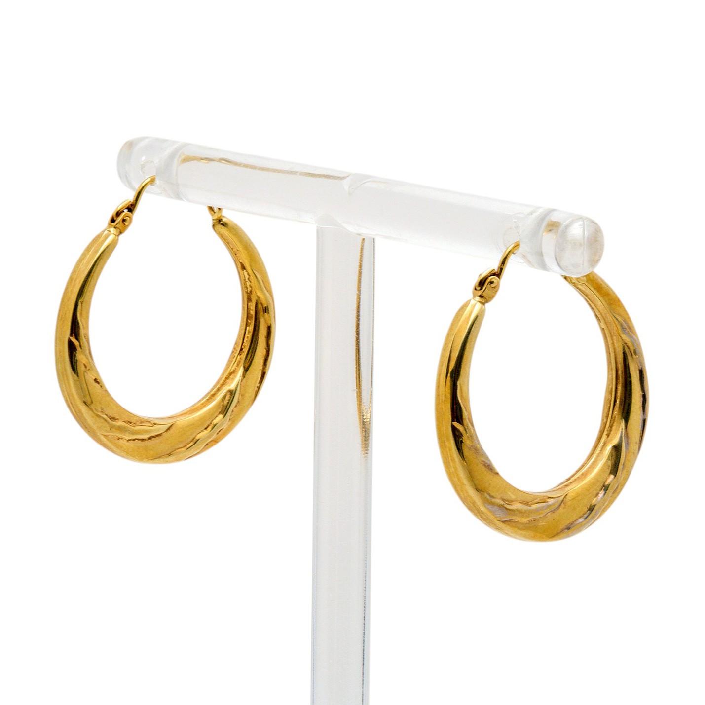 Klassische Gelbgold Creolen 14kt 585 Gold