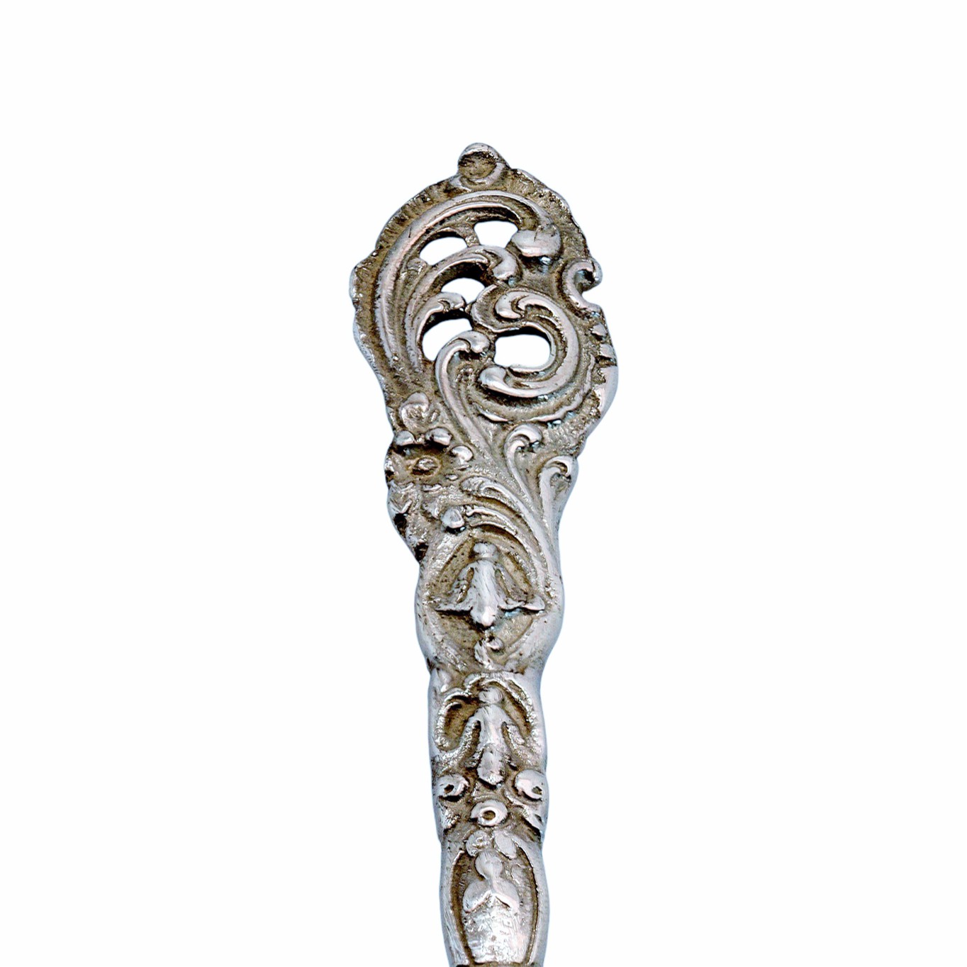 Aufschnittgabel aus 800er Silber - wohl Hanau mit Minerva Importmarke Frankreich