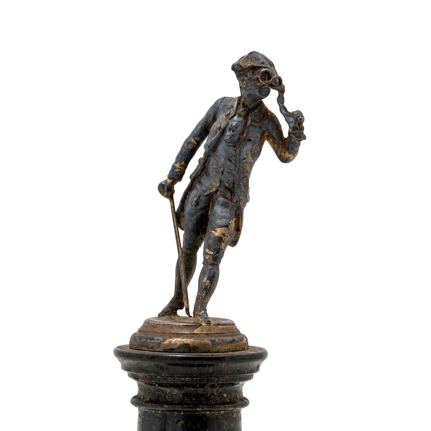 Paar französischer Kleinbronzen des 19. Jahrhunderts auf Marmorsockeln