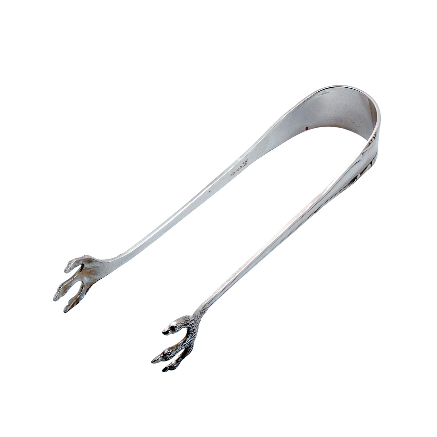 Zuckerzange aus Silber mit Klauenmotiv – Richard Köberlin, Döbeln in Sachsen
