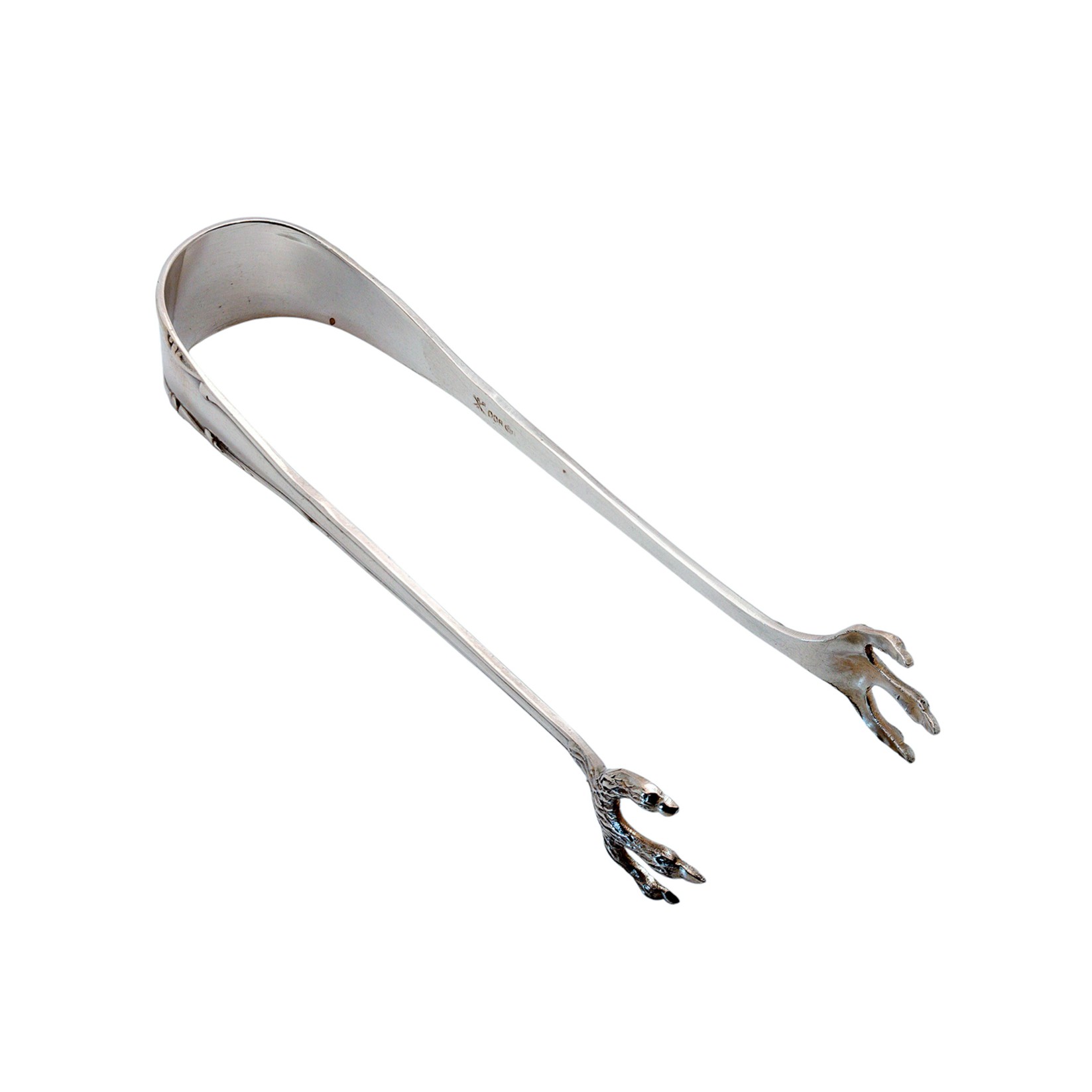 Zuckerzange aus Silber mit Klauenmotiv – Richard Köberlin, Döbeln in Sachsen
