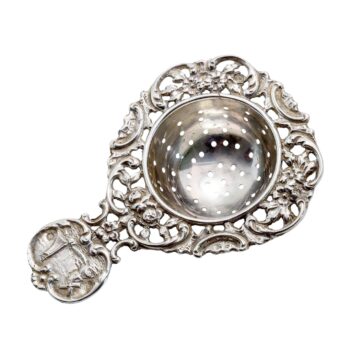 Dekorreiches Teesieb aus Silber - Schoonhoven, Niederlande