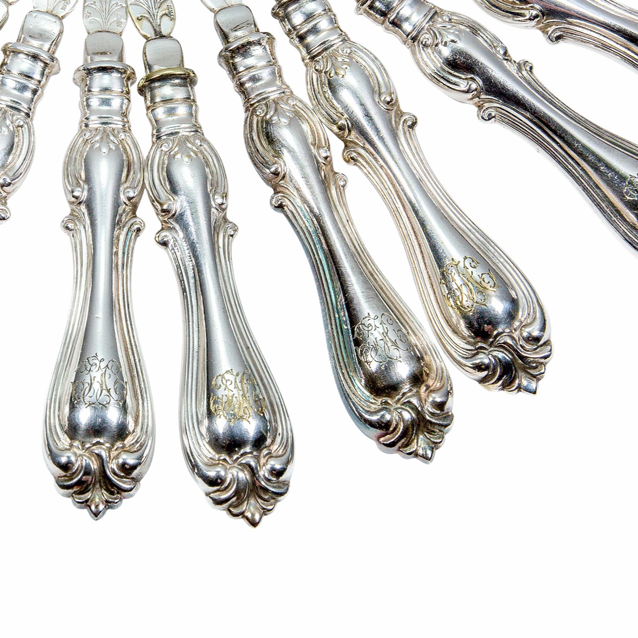 Elegantes versilbertes 12 teiliges Fischbesteck Fischmesser & Fischgabel - WMFN