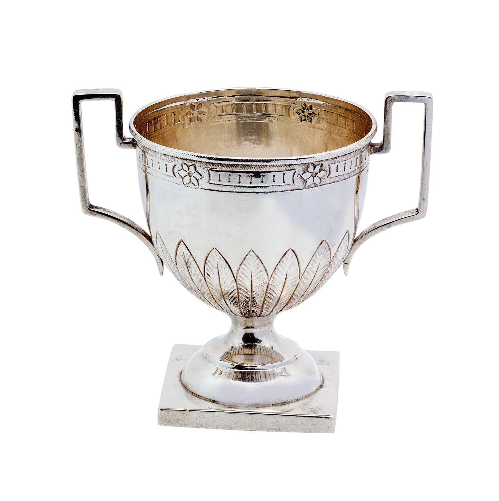 Klassizistisches Zucker & Sahne Service aus Silber mit osteuropäischen Beschau-Stempeln