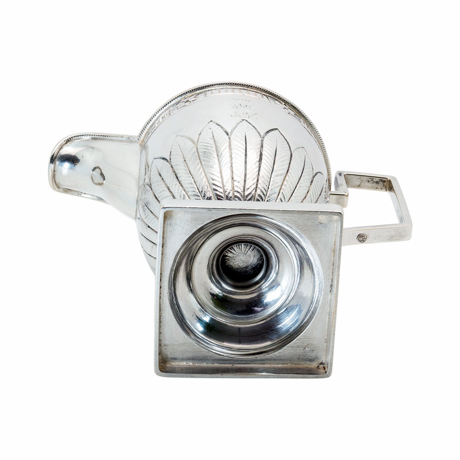 Klassizistisches Zucker & Sahne Service aus Silber mit osteuropäischen Beschau-Stempeln