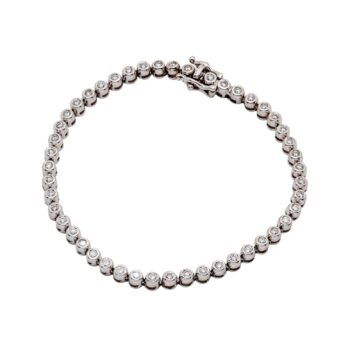 Tennisarmband mit Diamanten 1,175ct 14kt 585 Weißgold