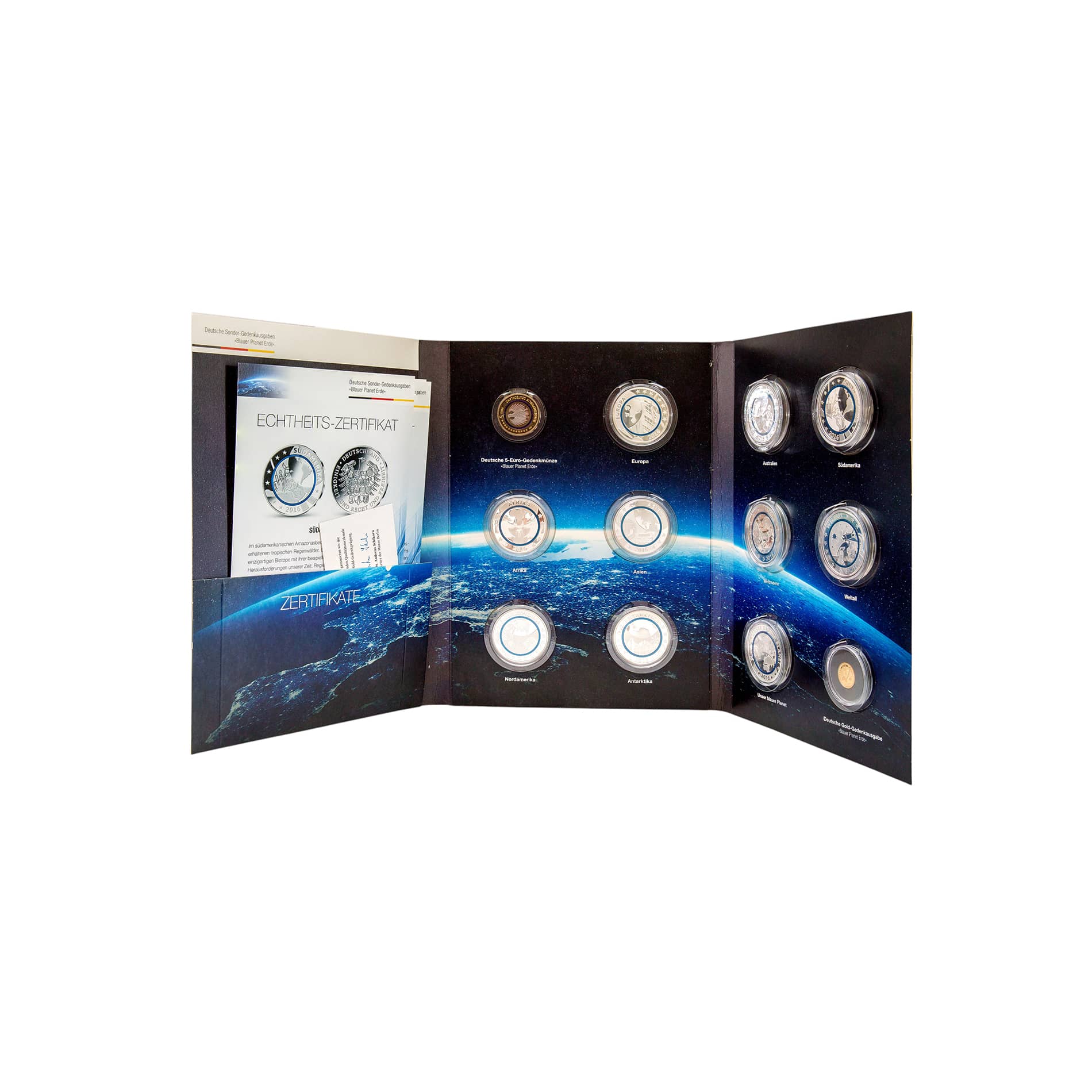 Münzalbum „Blauer Planet Erde“ – Exklusive Sammlung 2016 + Goldmünze