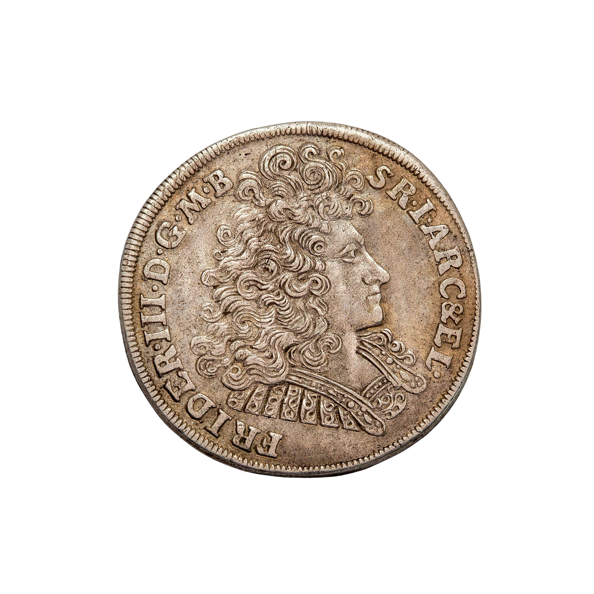 Brandenburg-Preußen ⅔ Taler 1693 – Friedrich III. – Silbermünze mit Porträt & Wappen