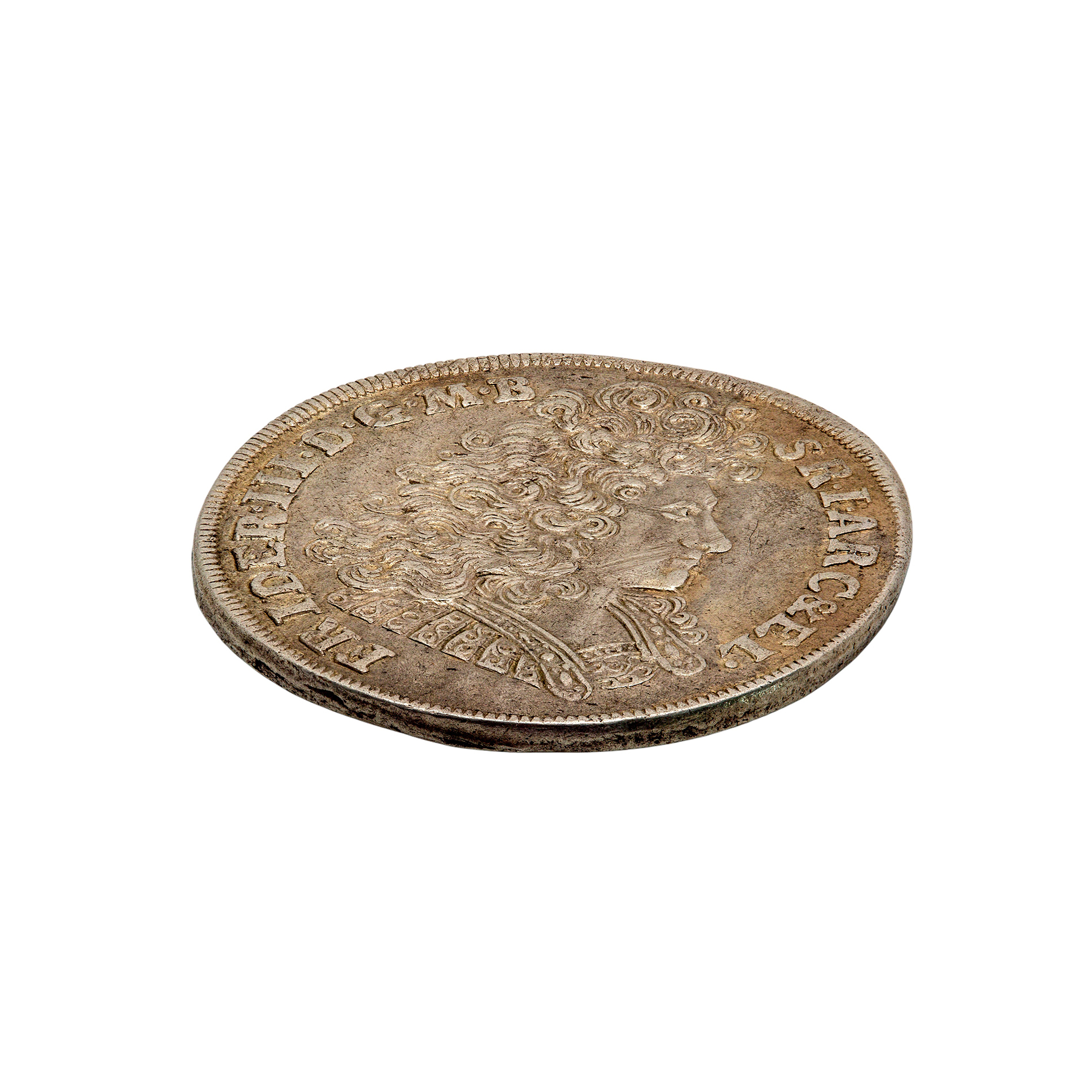 Brandenburg-Preußen ⅔ Taler 1693 – Friedrich III. – Silbermünze mit Porträt & Wappen