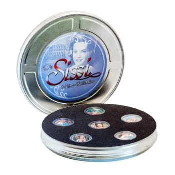 Sissi Münzkollektion – 6 farbveredelte Silbermünzen in dekorativer Sammlerdose