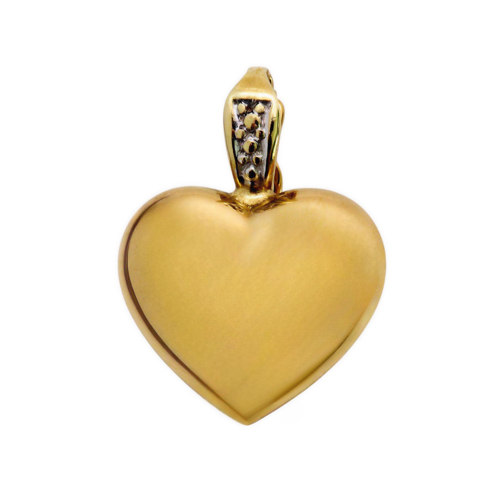 Gelbgold Herzanhänger 8kt 333 Gold mit Klappverschluss