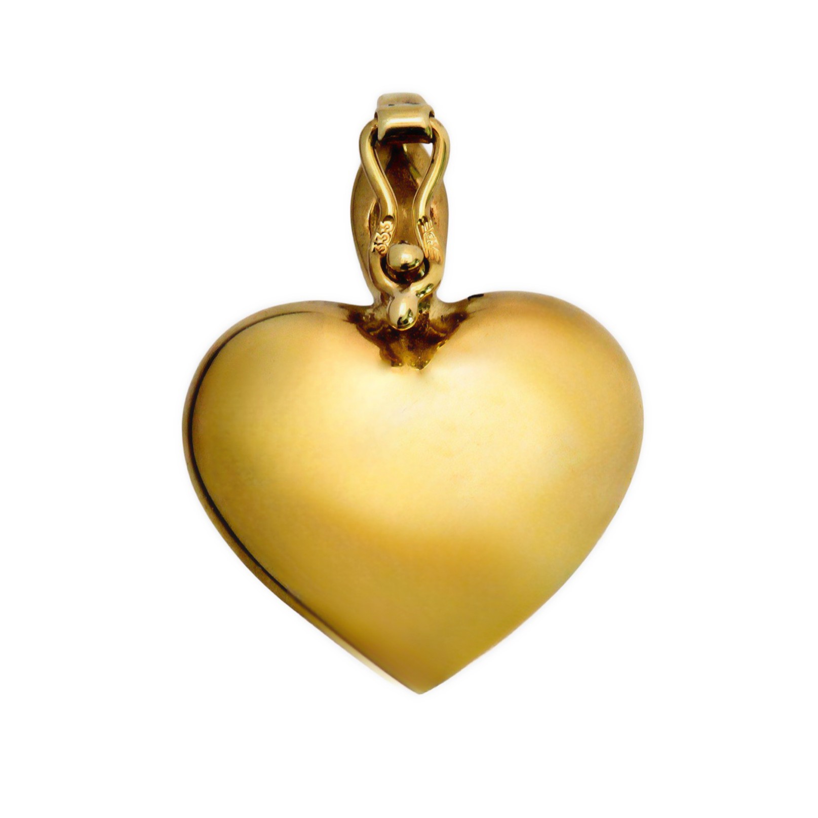 Gelbgold Herzanhänger 8kt 333 Gold mit Klappverschluss