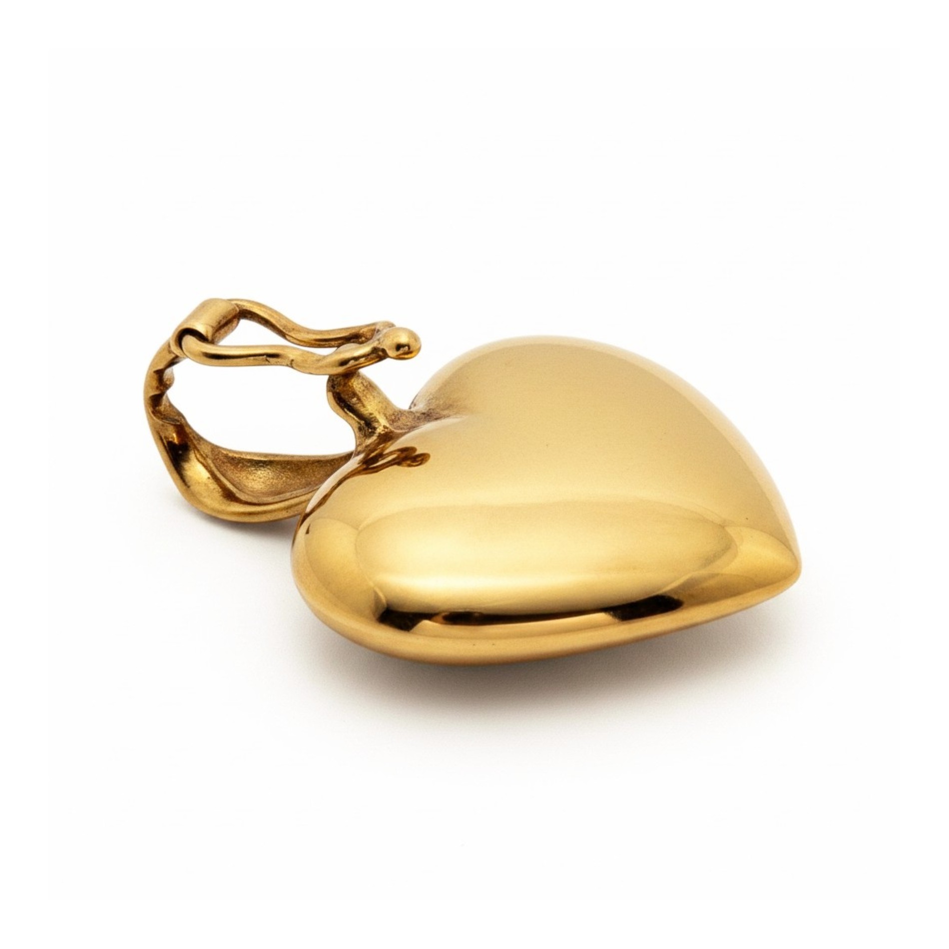 Gelbgold Herzanhänger 8kt 333 Gold mit Klappverschluss