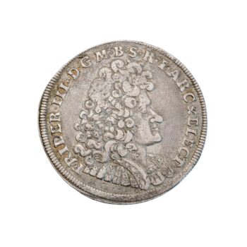 Brandenburg-Preußen ⅔ Taler 1689 – Friedrich III. – Silbermünze mit Porträt & Wappen