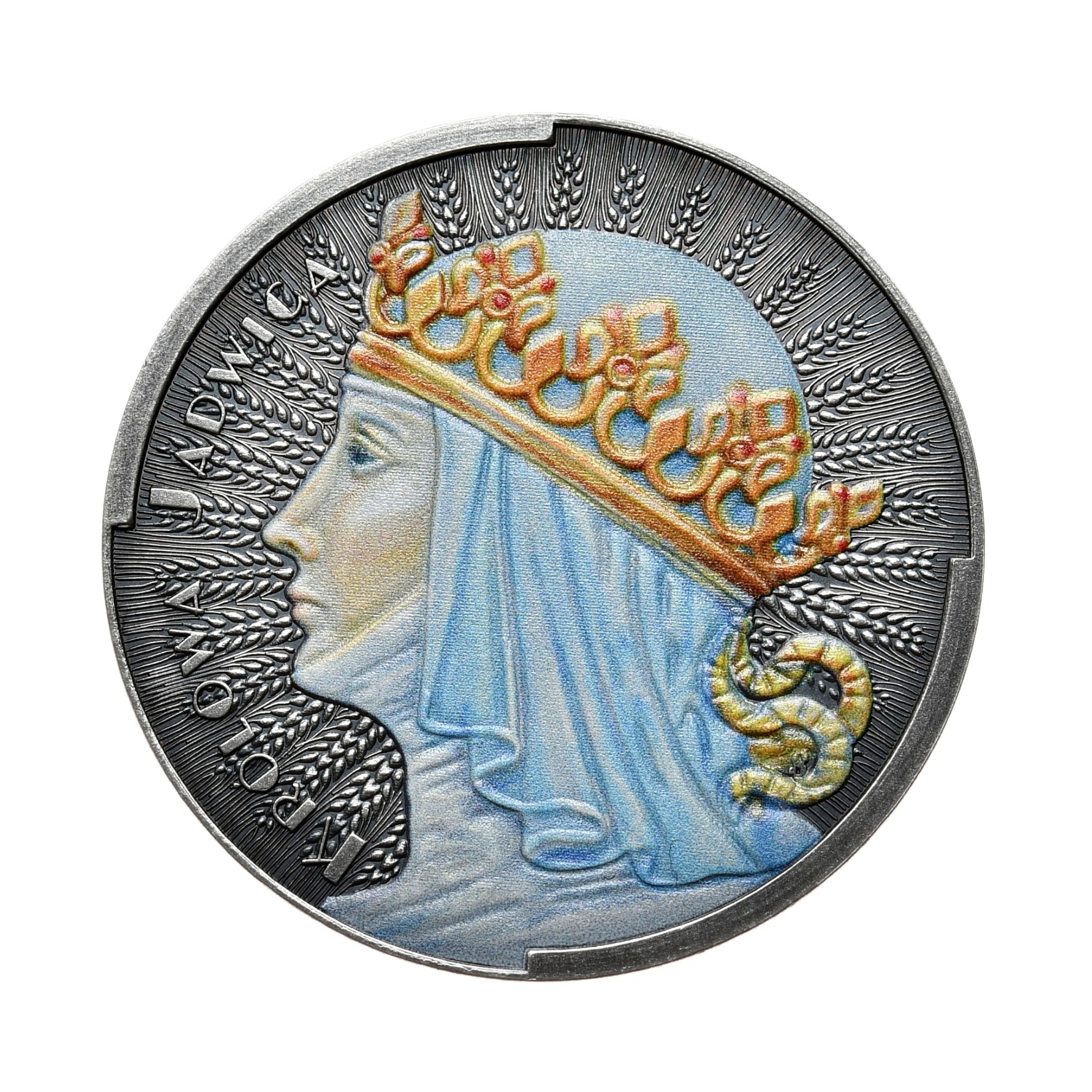 1oz Silbermünze 999 Feinsilber Polonia Queen Hedvig 2022 coloriert
