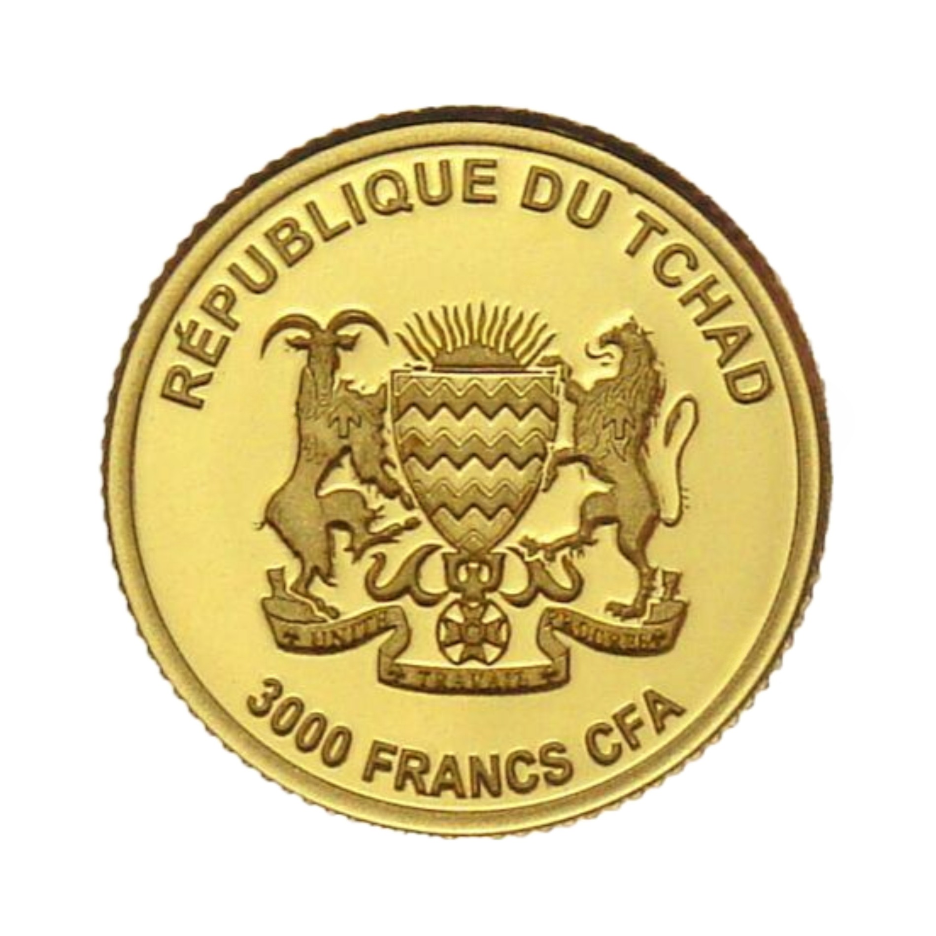 1/1000 oz Goldmünze 3000 Francs Republik Tschad