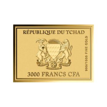 1/1000 oz Goldbarren 3000 Francs Republik Tschad
