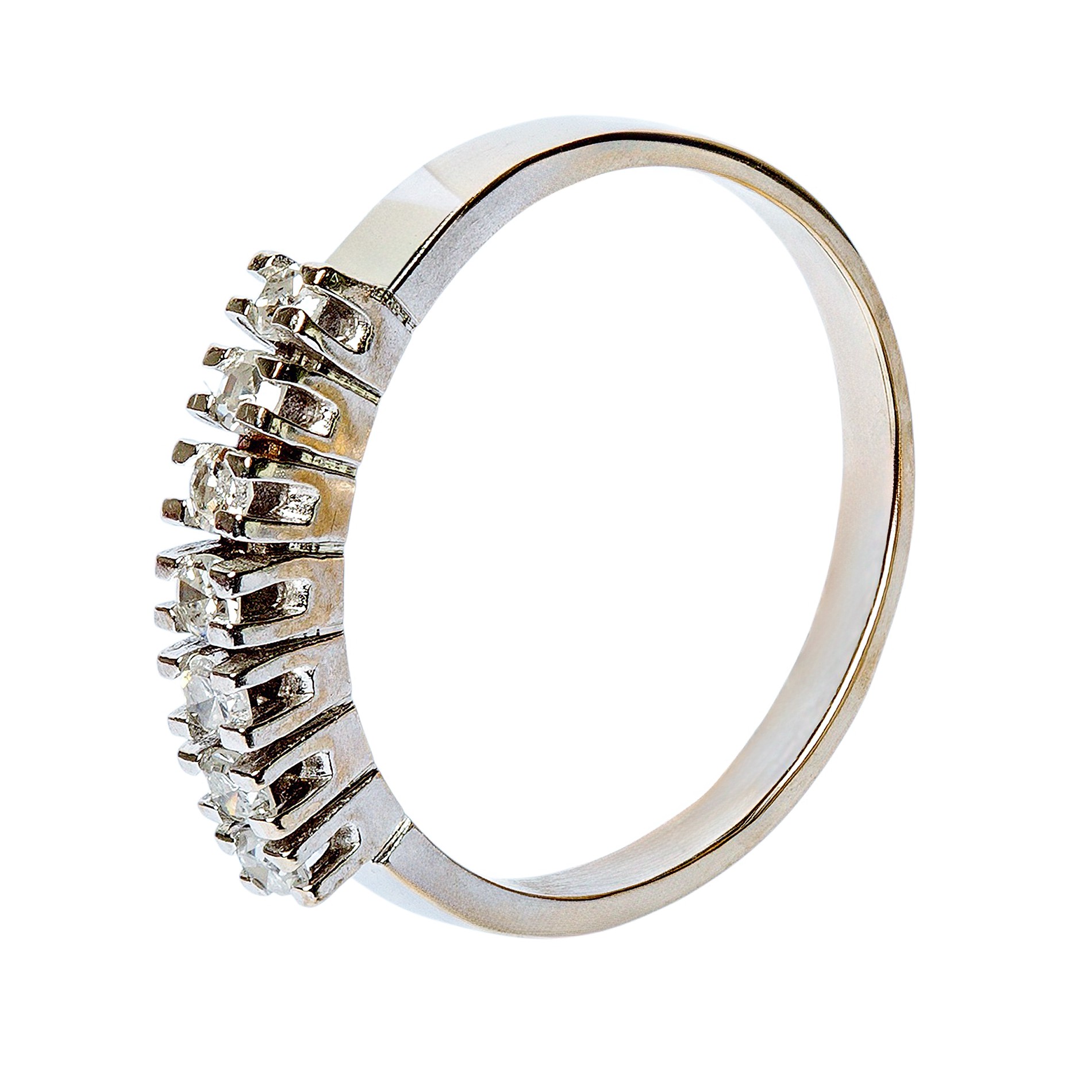 Elegante Brillanz 0,30ct Diamanten Weißgoldring 14kt 585 Gold