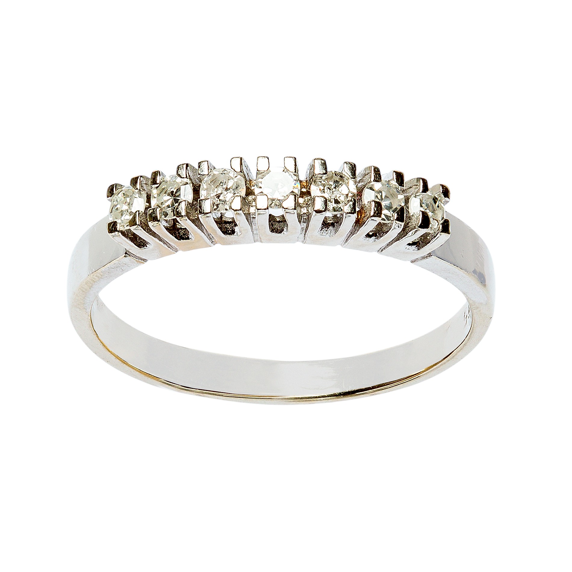 Elegante Brillanz 0,30ct Diamanten Weißgoldring 14kt 585 Gold