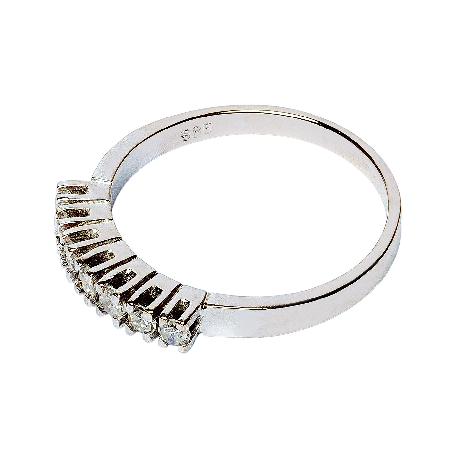 Elegante Brillanz 0,30ct Diamanten Weißgoldring 14kt 585 Gold
