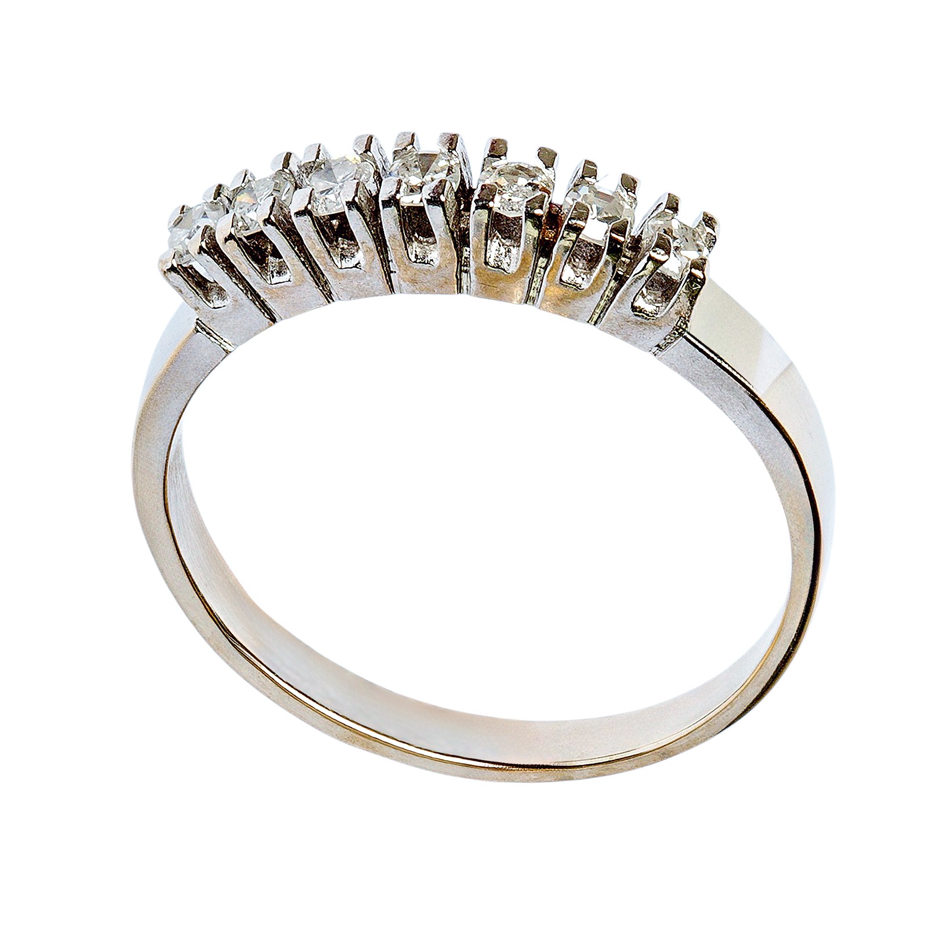 Elegante Brillanz 0,30ct Diamanten Weißgoldring 14kt 585 Gold