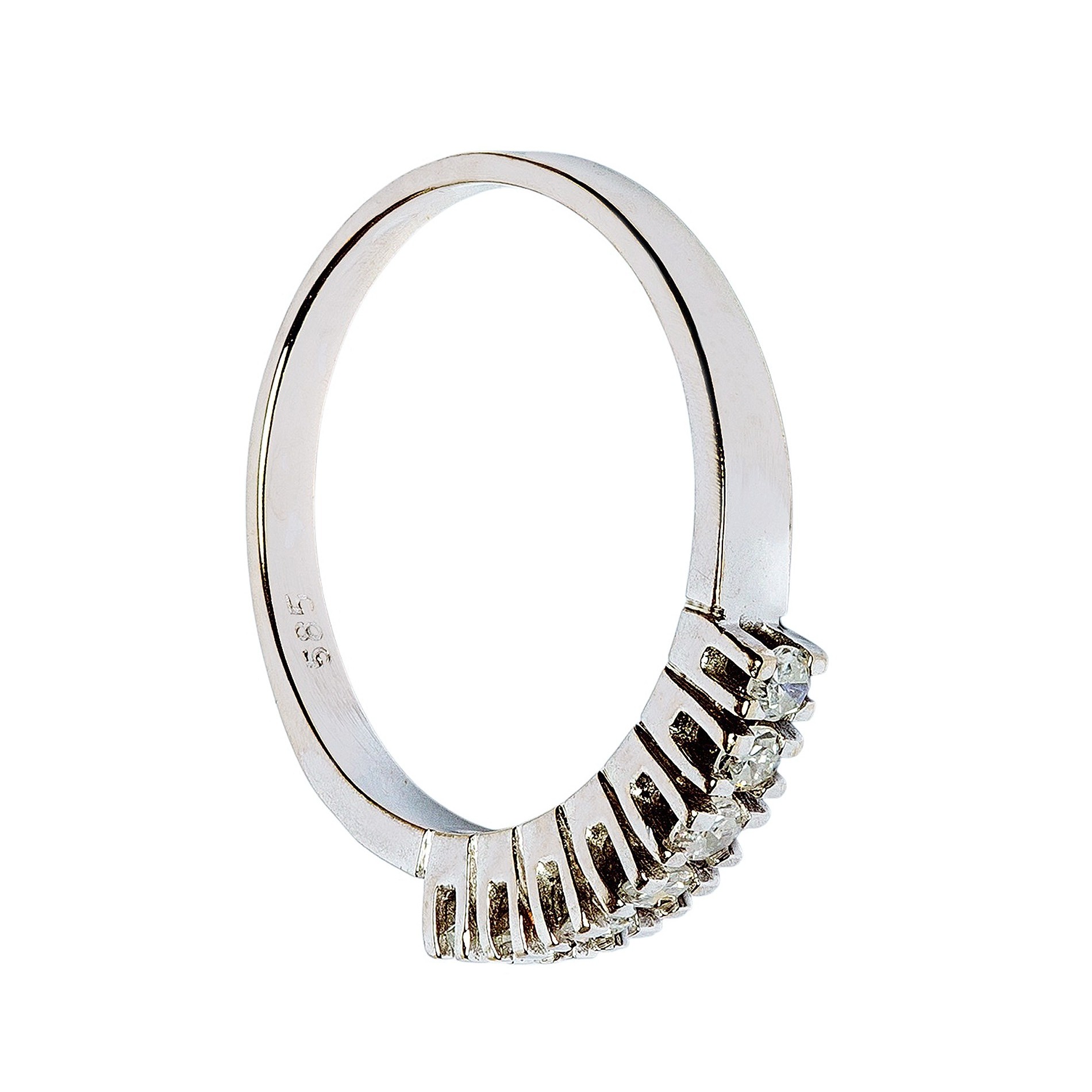 Elegante Brillanz 0,30ct Diamanten Weißgoldring 14kt 585 Gold