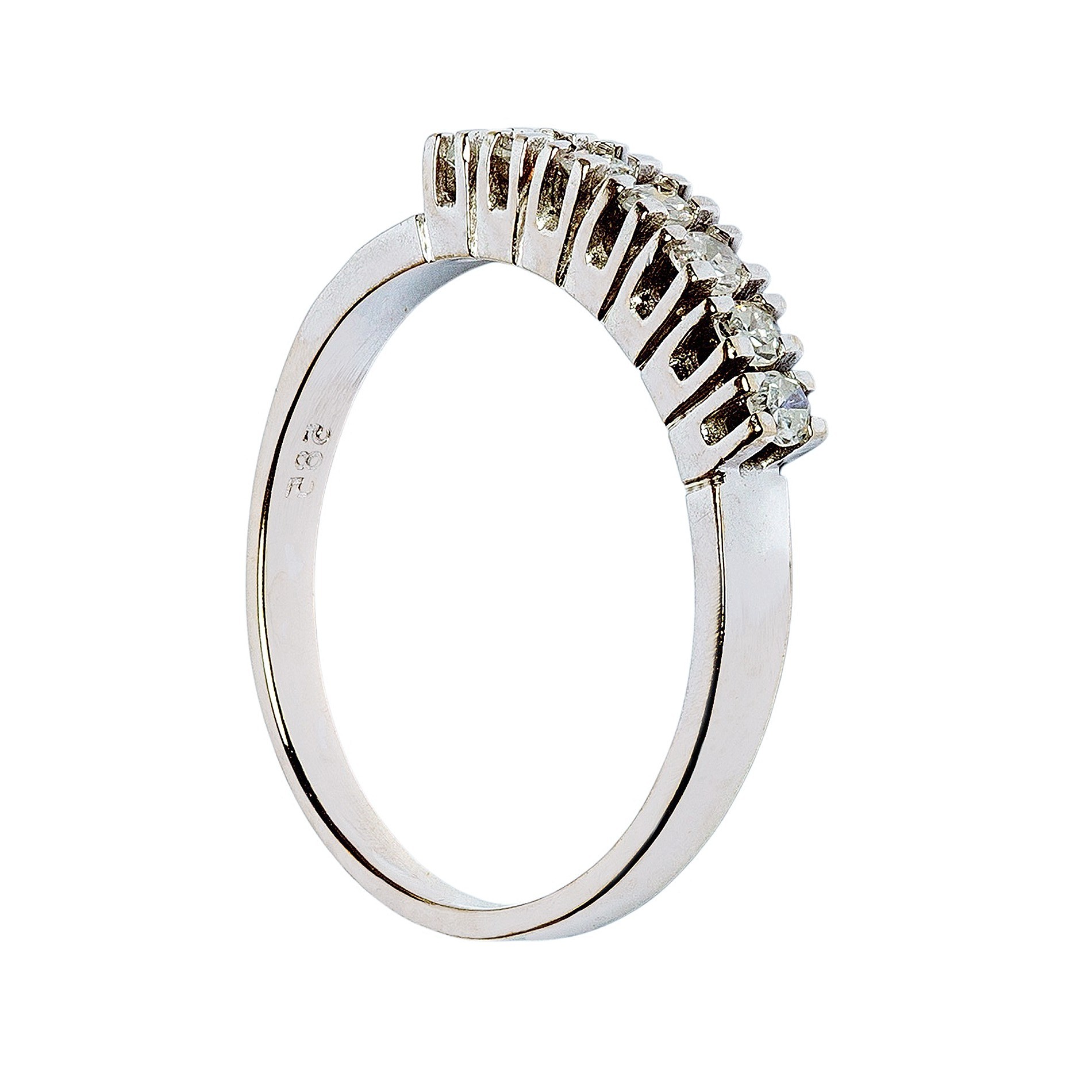 Elegante Brillanz 0,30ct Diamanten Weißgoldring 14kt 585 Gold