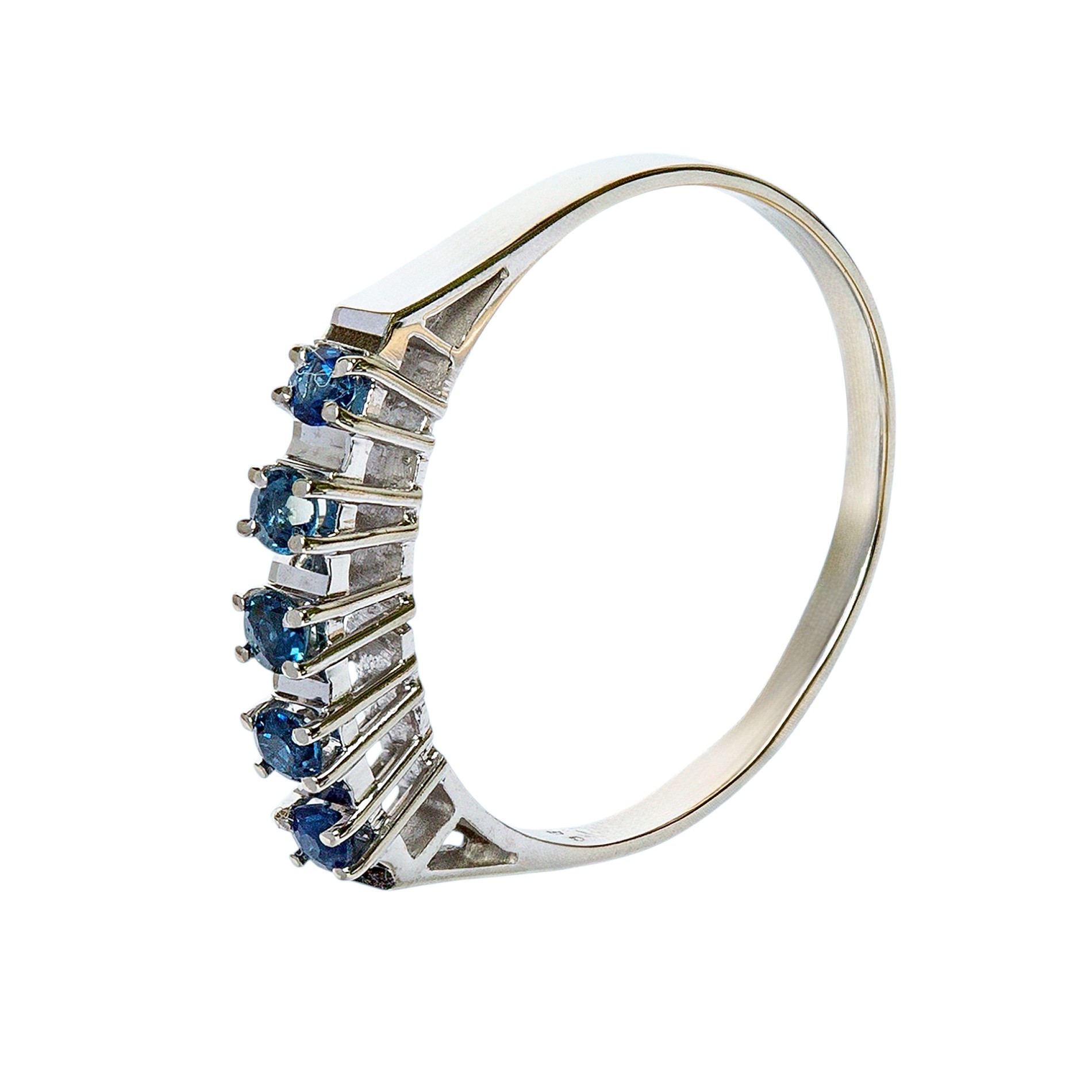Zeitlose Eleganz 0,35ct Saphir Weißgoldring 18kt 750 Gold