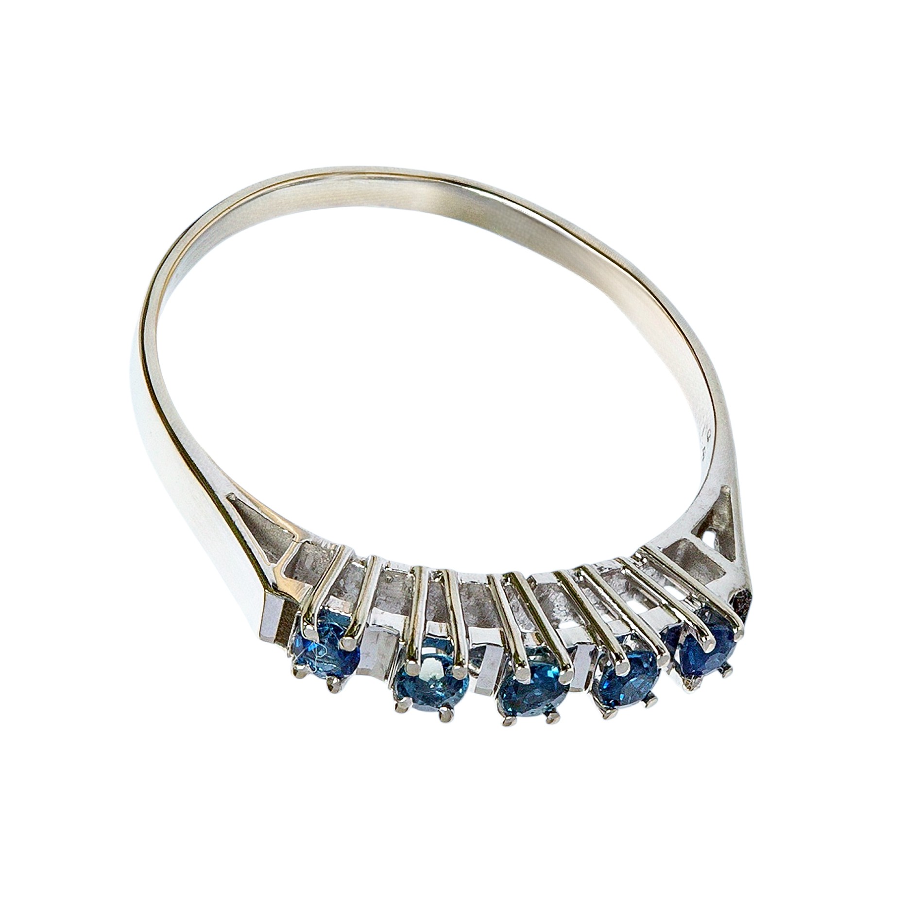 Zeitlose Eleganz 0,35ct Saphir Weißgoldring 18kt 750 Gold