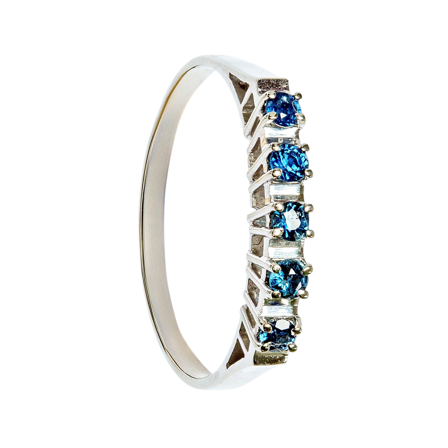 Zeitlose Eleganz 0,35ct Saphir Weißgoldring 18kt 750 Gold