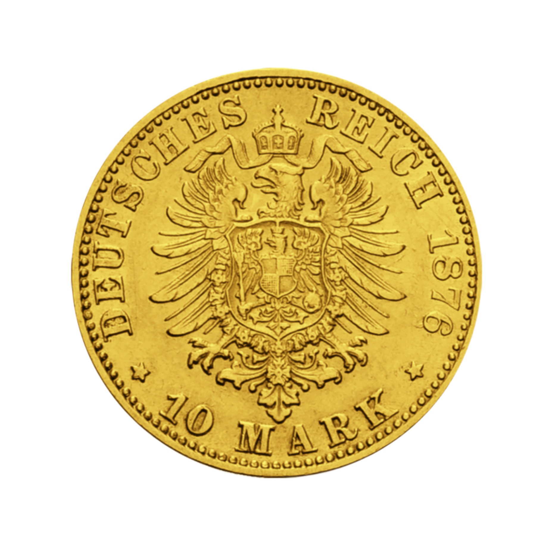 10 Goldmark Friedrich Großherzog von Baden 1876 900er Gold