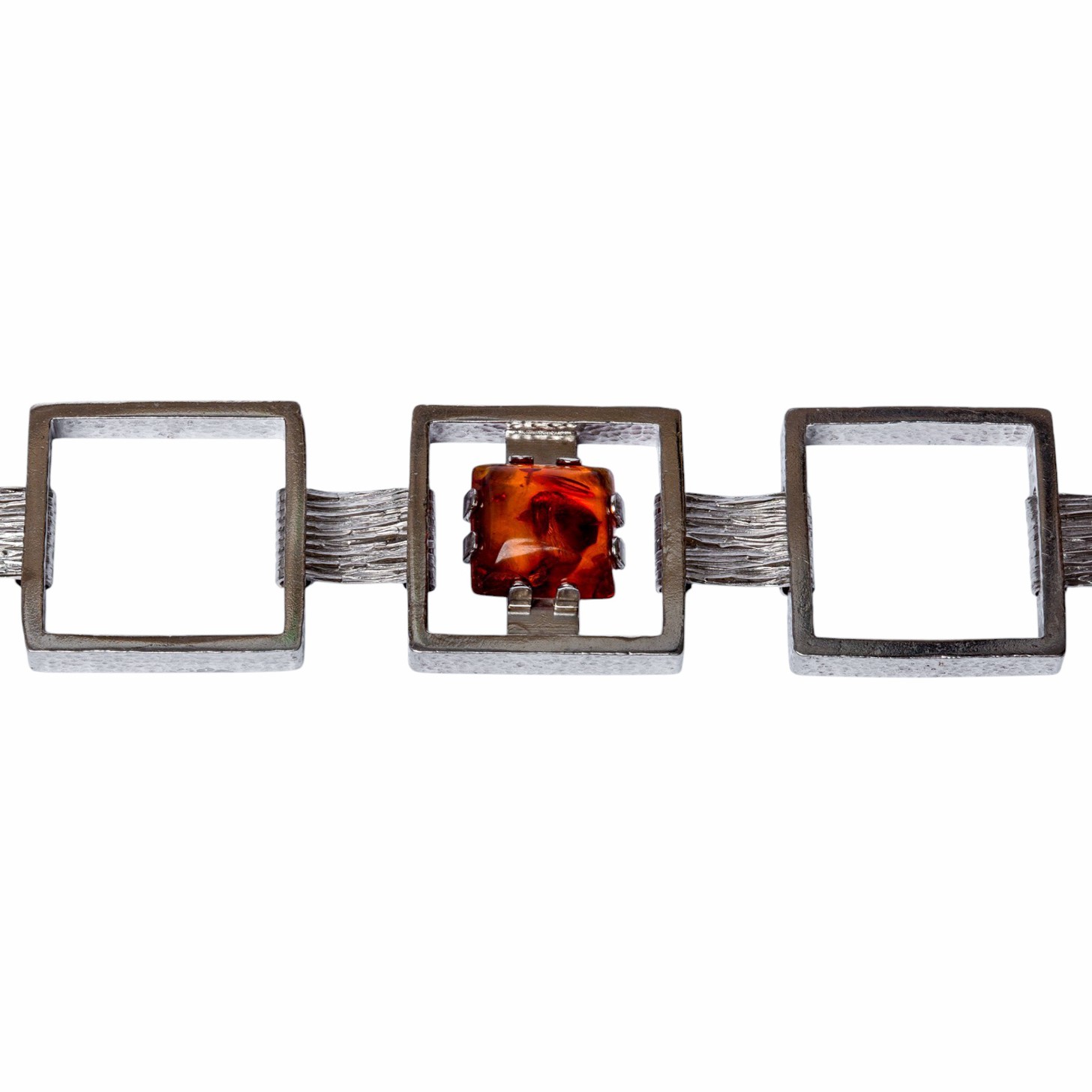 Markantes Vintage Bernstein Armband aus 835er Silber von Fischland Schmuck